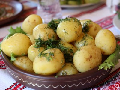 Boiled Potatoes with Curd